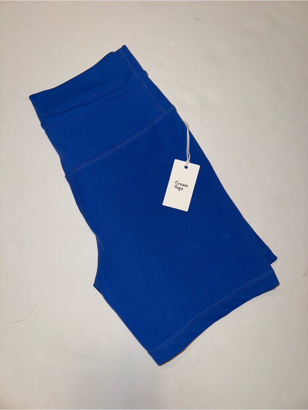 Cream Yoga May Biker Shorts Shappire Blue